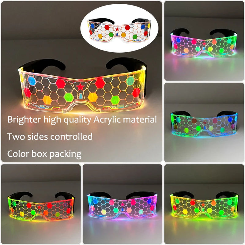 Gafas LED Luminosas de Cosplay Un toque de misterio, estilo y luz que no pasará desapercibido