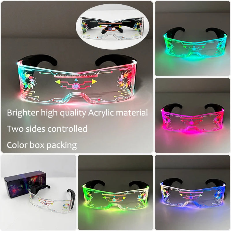Gafas LED Luminosas de Cosplay Un toque de misterio, estilo y luz que no pasará desapercibido