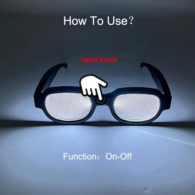 Gafas LED Luminosas de Cosplay Un toque de misterio, estilo y luz que no pasará desapercibido