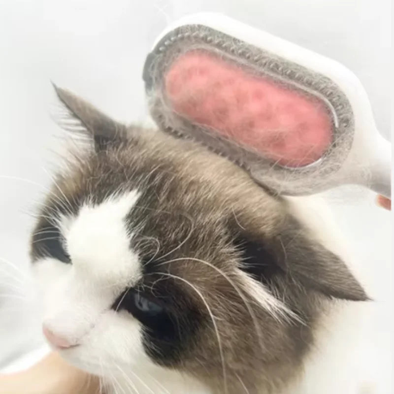 Cepillo de Silicona 2 en 1 para Perros y Gatos | Eliminador de Pelo con Depósito de Agua