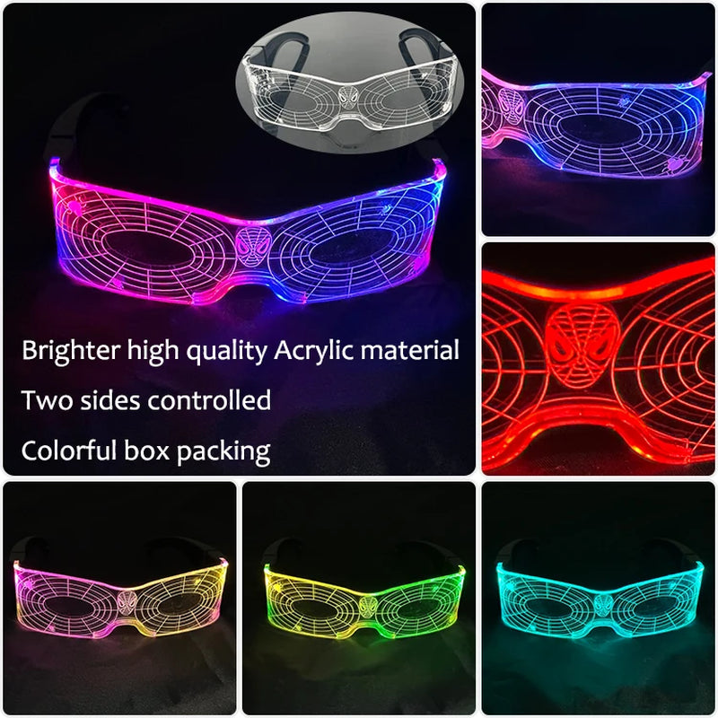 Gafas LED Luminosas de Cosplay Un toque de misterio, estilo y luz que no pasará desapercibido